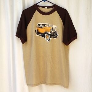 Brown Tan Model A Ford Raglan T-shirt XL